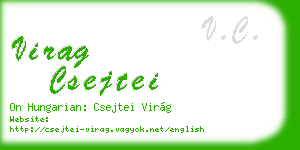 virag csejtei business card